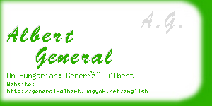 albert general business card